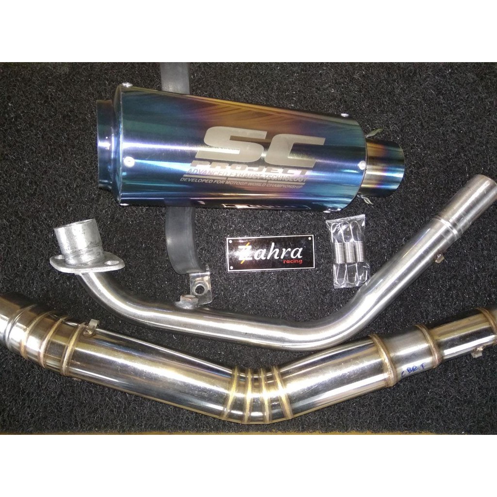 knalpot racing sc project blue cbr 150 facelift