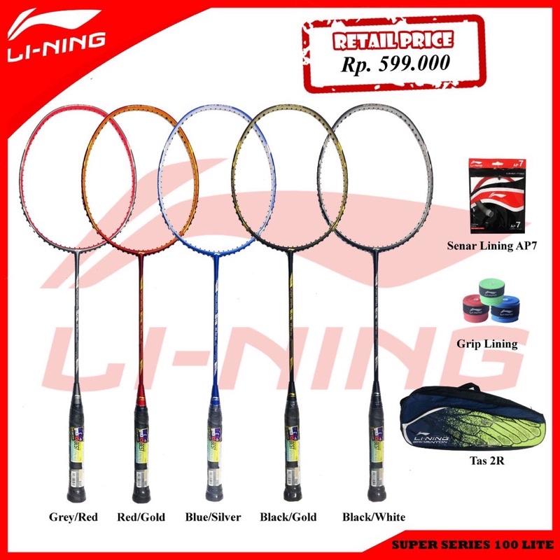 LINING SUPER SERIES SS 100 LITE RAKET BADMINTON ORIGINAL