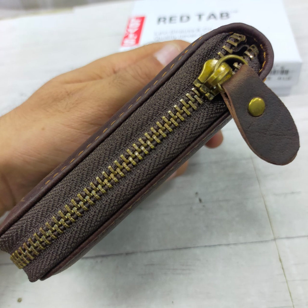 DOMPET KULIT ASLI RESLETING KELILING