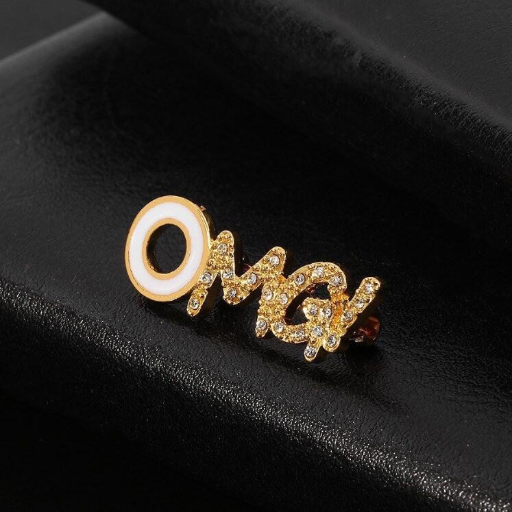 Bros Bentuk Alfabet Gaya Korea aksesoris fashion huruf bross pin fashion tuspin nama