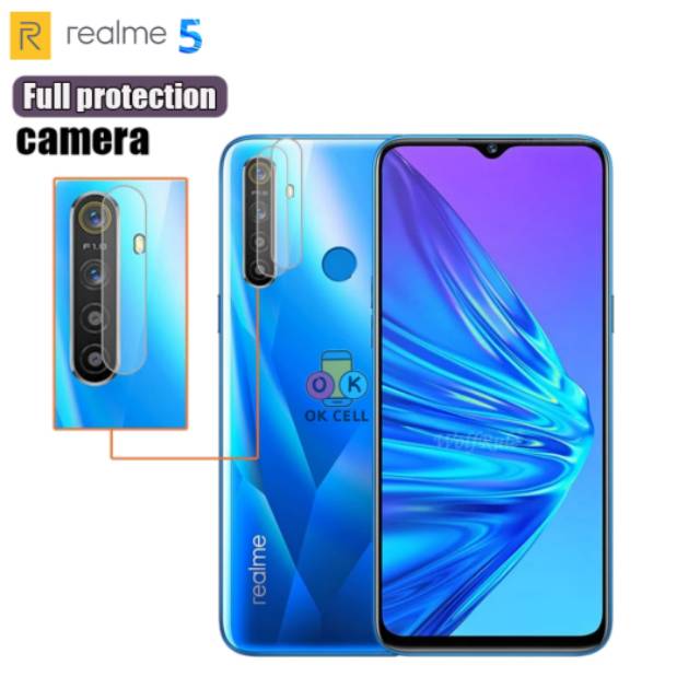 Tempered Glass Lens Camera Realme 5 Pro TG Anti Gores Kaca Kamera  Pelindung Protector Protector