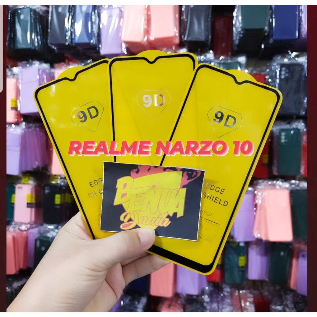 ANTI GORES KACA REALME NARZO 10A - TEMPERED GLASS FULL LEM 9D TEMPER GLASS REALME NARZO 10A - BD