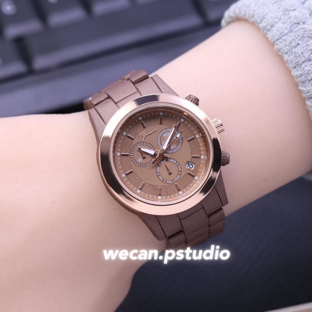 JAM TANGAN WANITA RANTAI TANGGAL AKTIF CHRONO OFF || JAM TANGAN FASHION CEWEK MURAH