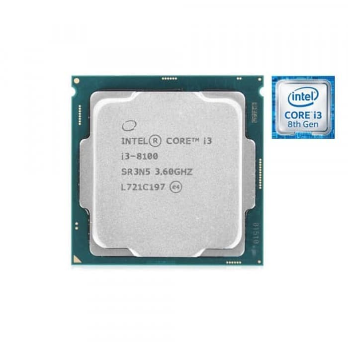 PROCESSOR INTEL CORE I3 8100 TRAY WITH FAN soket 1151