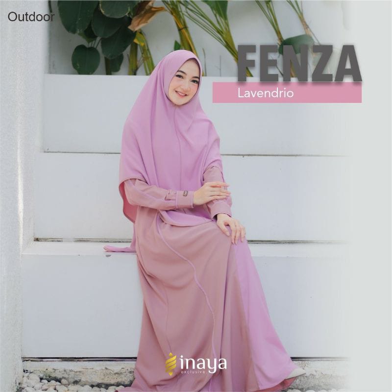 Diskon Set Gamis Inaya Fenza Syari Lavender Lavendrio Termurah