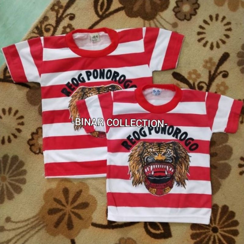 Kaos Reog ponorogo balita anak TK SD murah 1-10 tahun