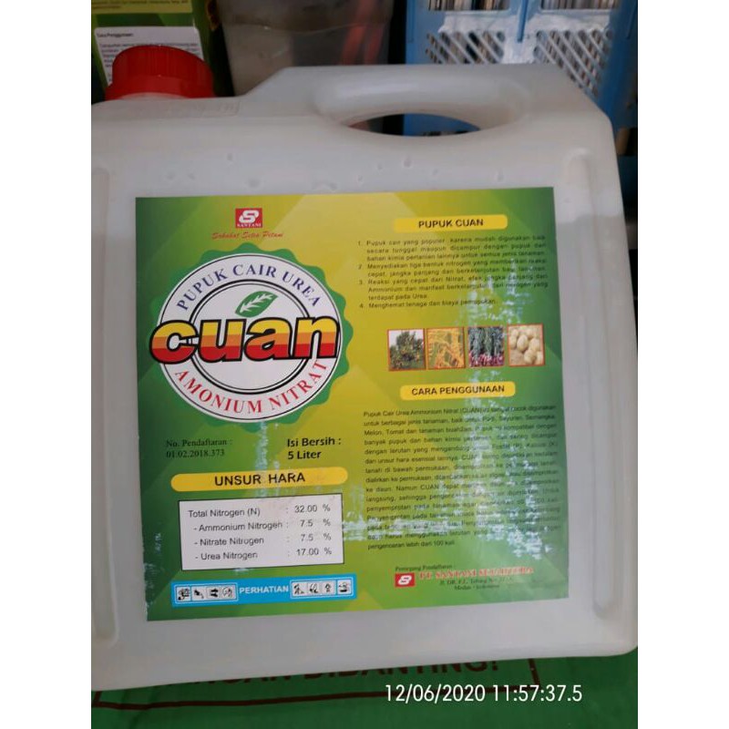 pupuk urea cair cuan amonium nitrat 5 liter