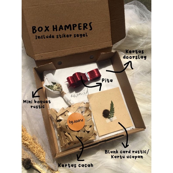 

BOX HAMPERS// BOX RUSTIC// GIFT BOX // BOX KADO// BOX ULANGTAHUN // WISUDA // KOTAK KADO// KOTAK HADIAH- by awrn.id
