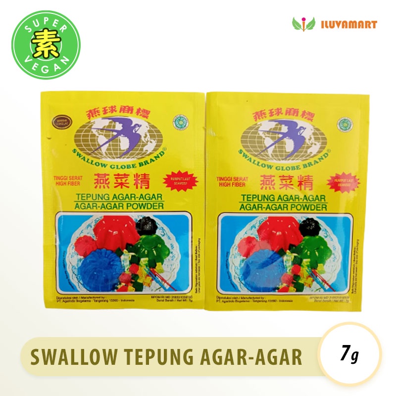 

Swallow Globe Agar Agar Powder Sachet Bubuk Agar Jely Swalow