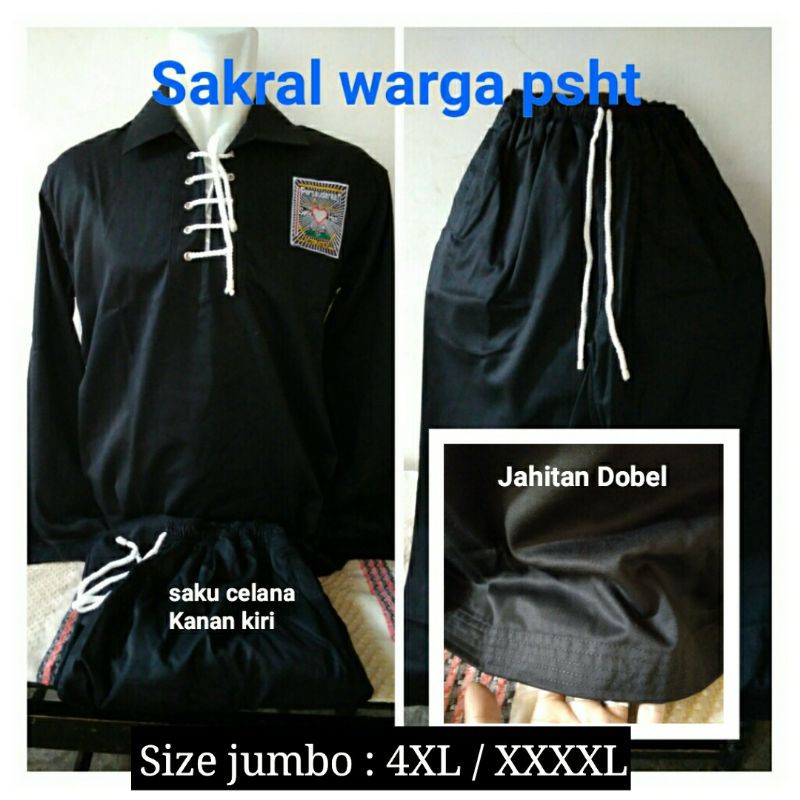 Size jumbo XXXXL sakral warga PSHT 1 stell