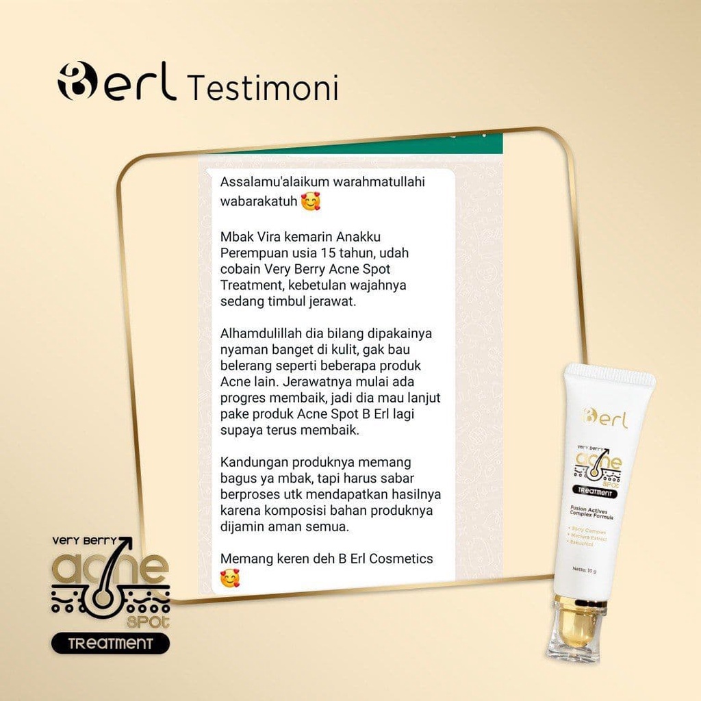 B Erl Very Berry Acne Spot Treatment Gel Bakuchiol Salicylic Acid Obat Jerawat Totol Original Asli BPOM