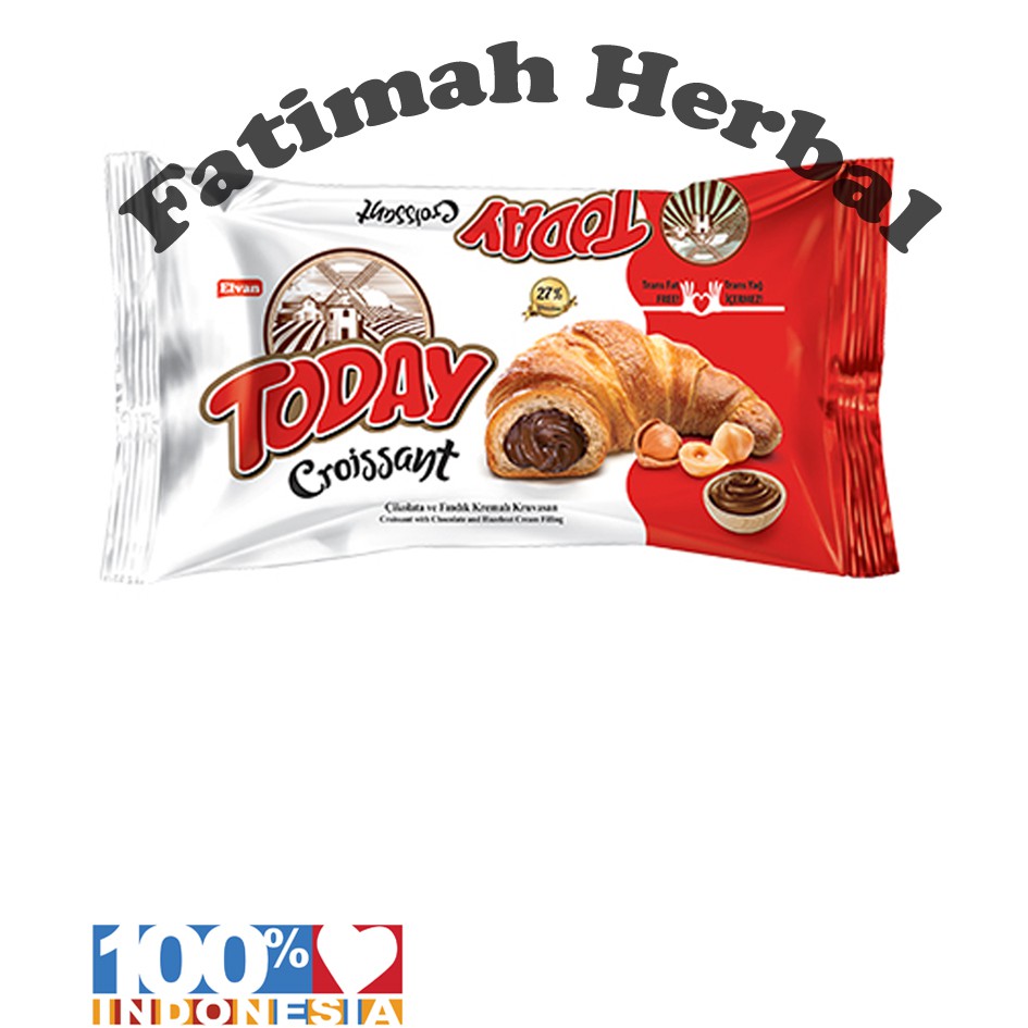 

Elvan Today Croissant Turkey - Turki - Croissant Coklat - 55 gram