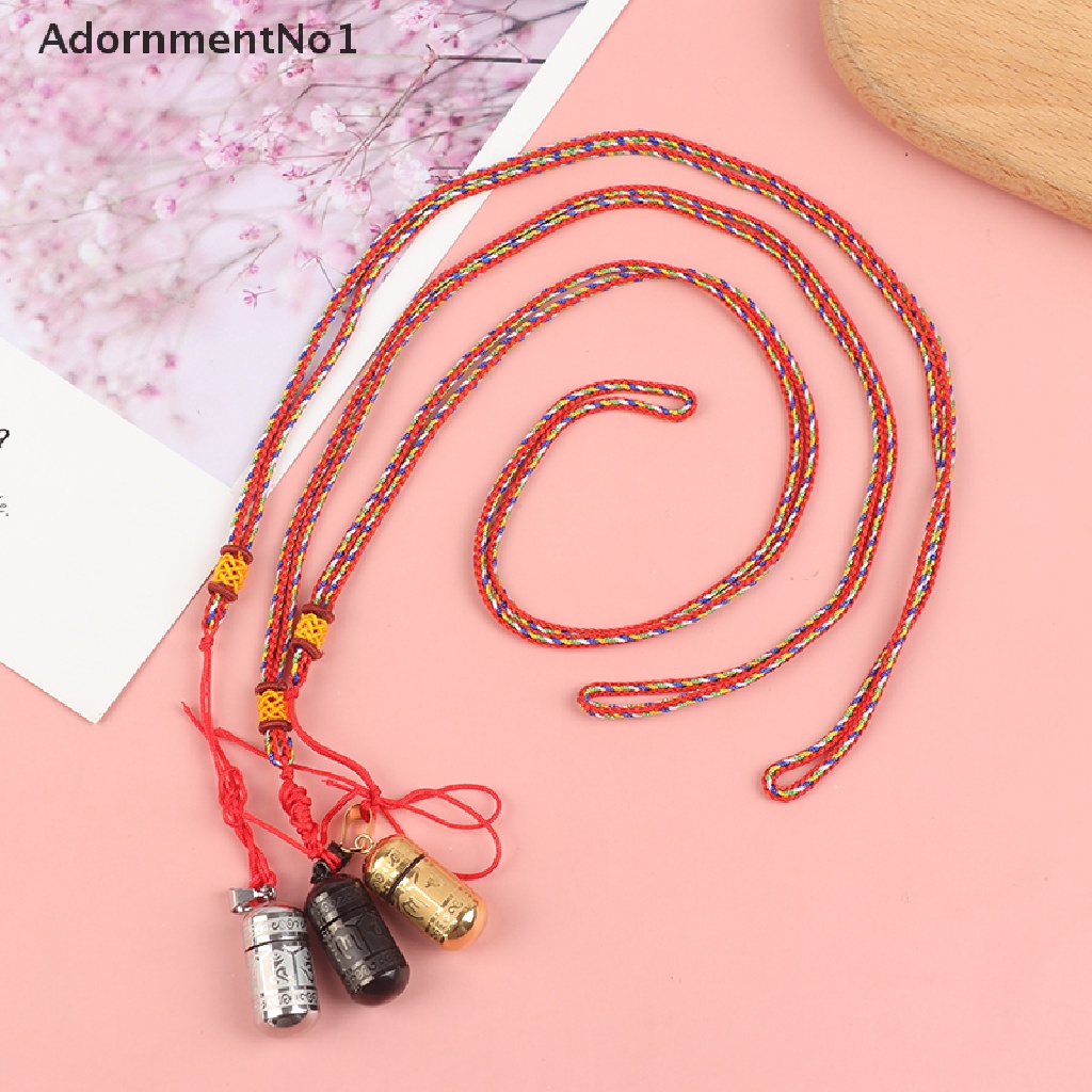 (AdornmentNo1) 1pc Kalung Rantai Dengan Liontin Botol Mantra Doa Mantra Dapat Dibuka
