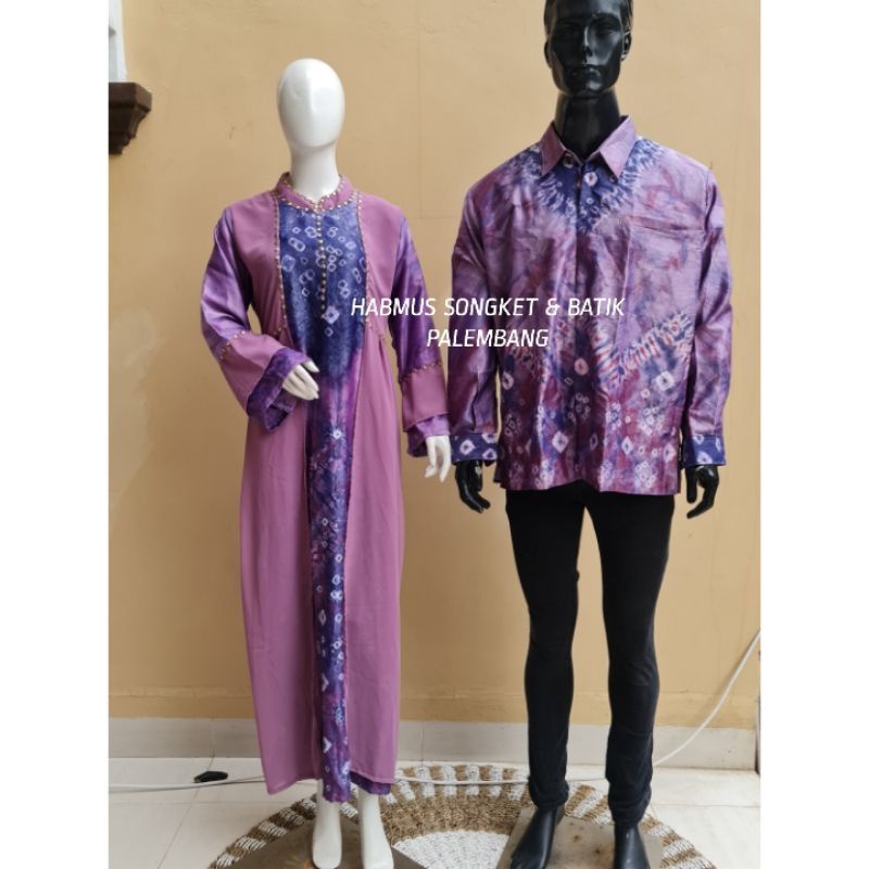 COUPLE GAMIS JUMPUTAN PALEMBANG ASLI SUTRA SILK MIX SIFON