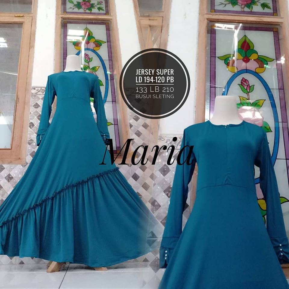 GSP Gamis Menyusui 120 Jumbo Jersey Miring Rempel Polos