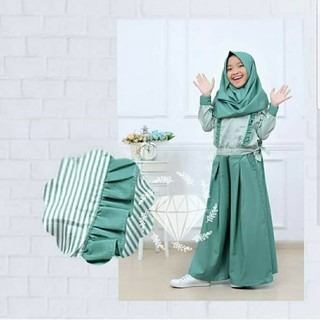 Busana muslim gamis anak  perempuan  syar i Bahan maxy 