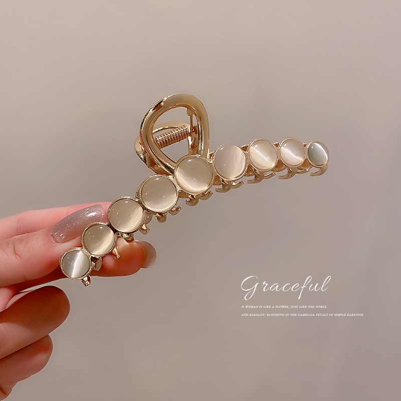 Jepit Rambut Kristal Mutiara Opal Elegan Untuk Wanita