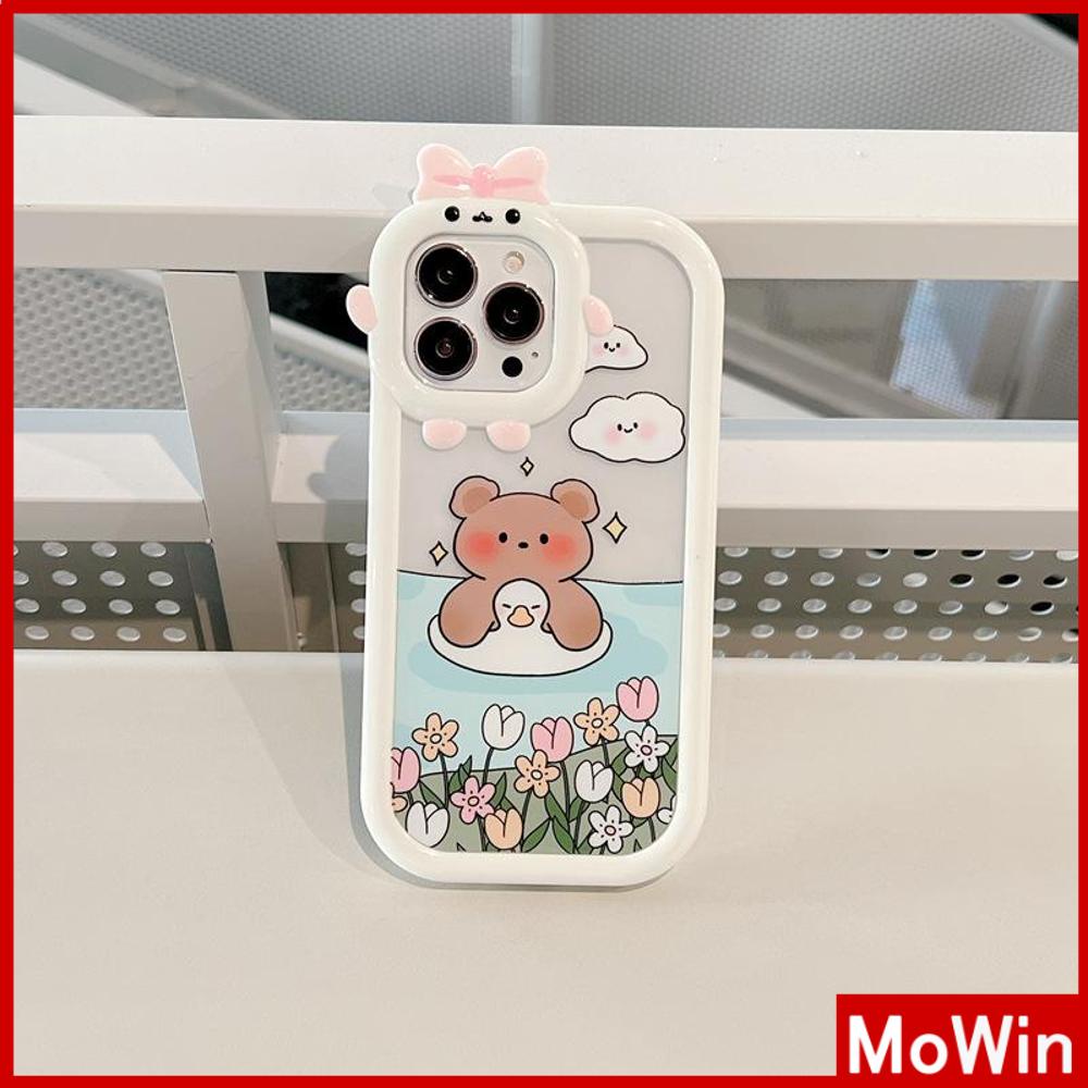 iPhone Case Silicone Soft Case Clear Case Airbag Shockproof Protection Camera Varnish Feel Bear Cartoon Cute Compatible For iPhone 11 Pro Max 13 Pro Max 12 Pro Max 7Plus xr XS Max