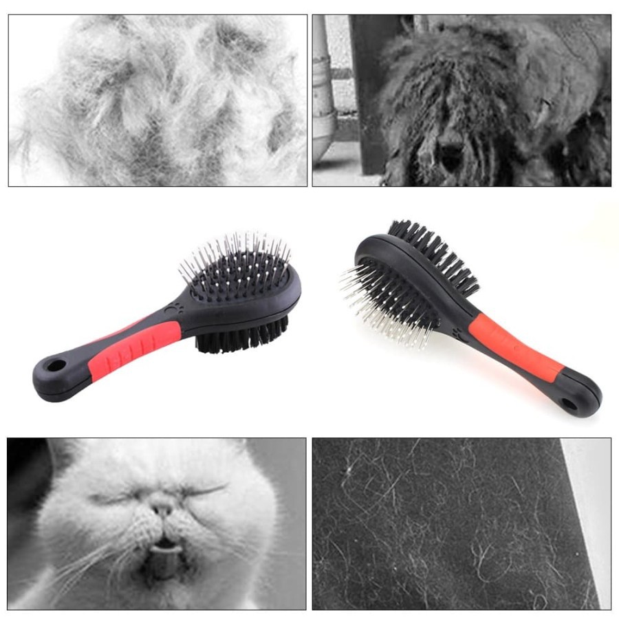 Sisir Grooming Salon Anjing Kucing DOUBLE FUNGSI Dog Comb Sisir