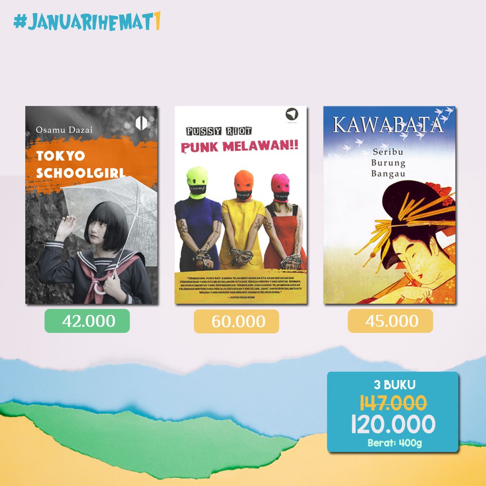 

Paket Buku PBO: Tokyo Schoolgirl - Punk Melawan - Seribu Burung Bangau
