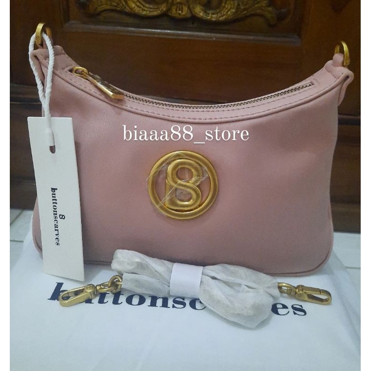 Ready Stock Luana Nylon Bag in Guava Buttonscarves