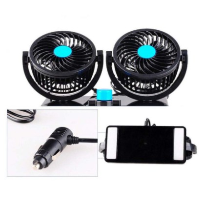 Kipas Angin Mini Fan Car 12V Double Headed T303