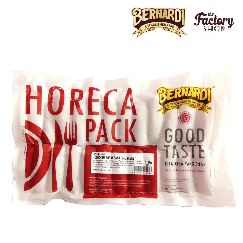 Bernardi Chicken Sausage 1kg | Sosis Ayam Bernardi 1kg