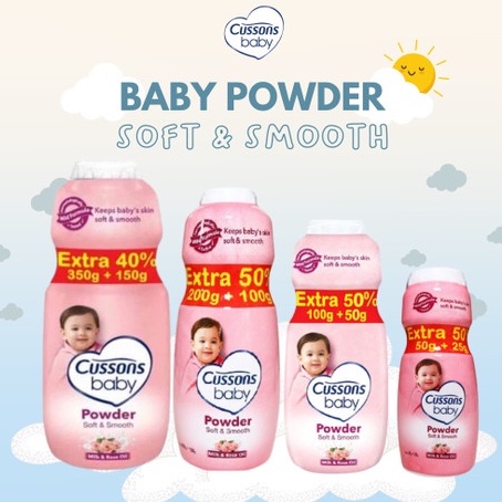 ⭐BAGUS⭐ CUSSONS BABY Powder Extra 50% 350gr 200gr 100gr | Bedak Tabur Bayi