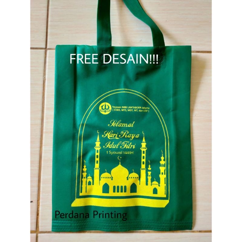 

TAS SPUNBOND/GOODIE BAG UK. 30x40x8 + SABLON ( FREE DESAIN!!! )