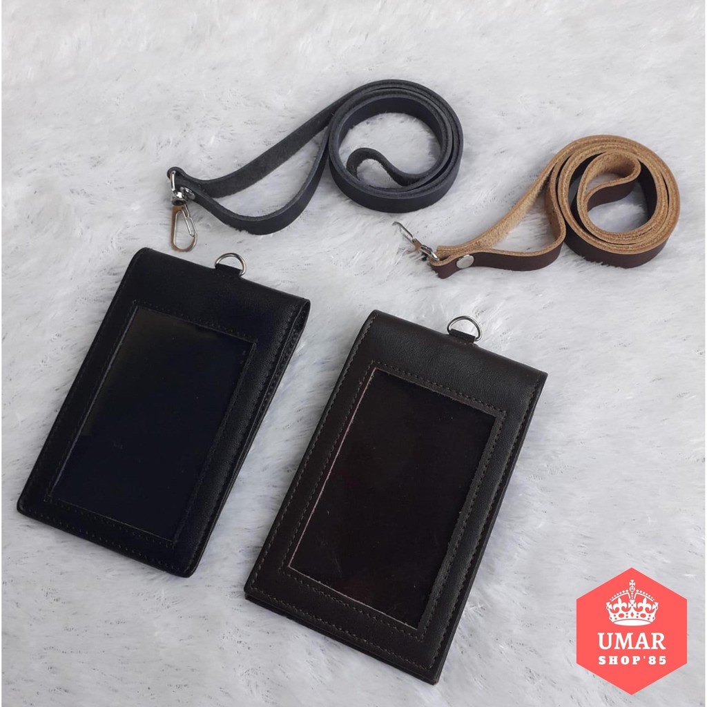 

Name Tag kulit / Id Card Holder Kulit Magnet Tali / Id Card Leather