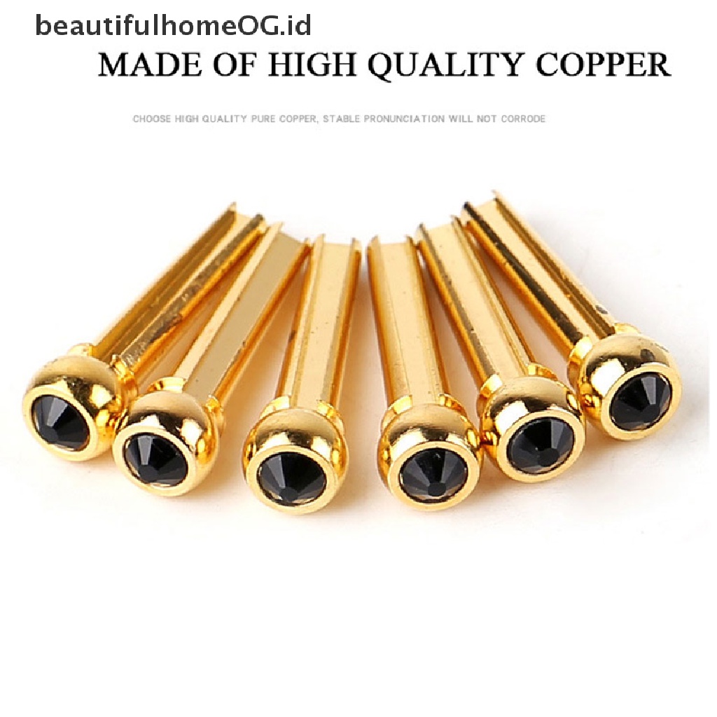 1 Pc Pin Bridge Senar Gitar Akustik Bahan Tembaga Kuningan Warna-Warni