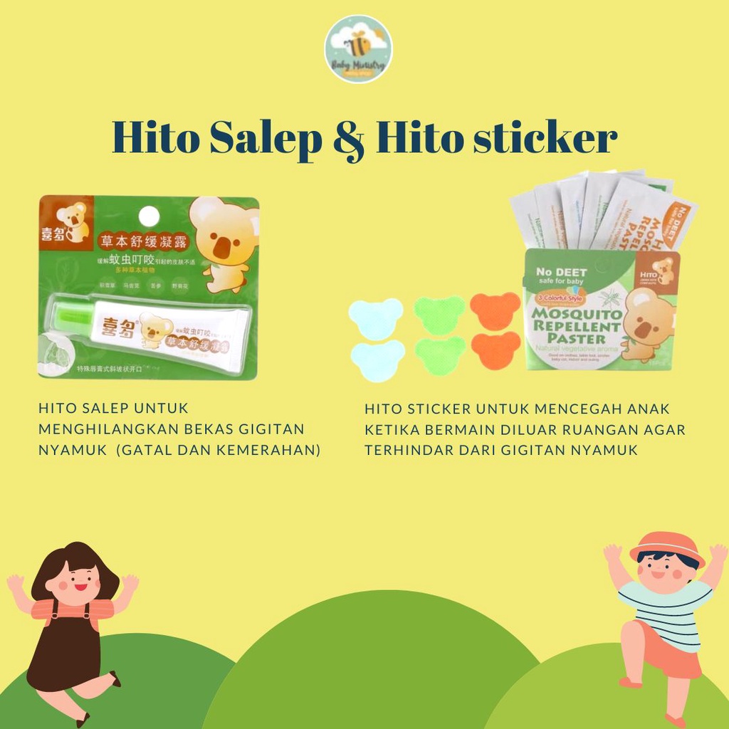 HITO MOSQUITO REPELLENT ISI 54 / STIKER ANTI NYAMUK DAN SALEP GIGIT NYAMUK UNTUK BAYI DAN ANAK