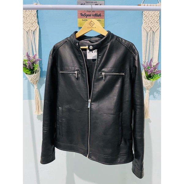 JAKET KULIT ZARA ORIGINAL | JAKET KULIT PRIA