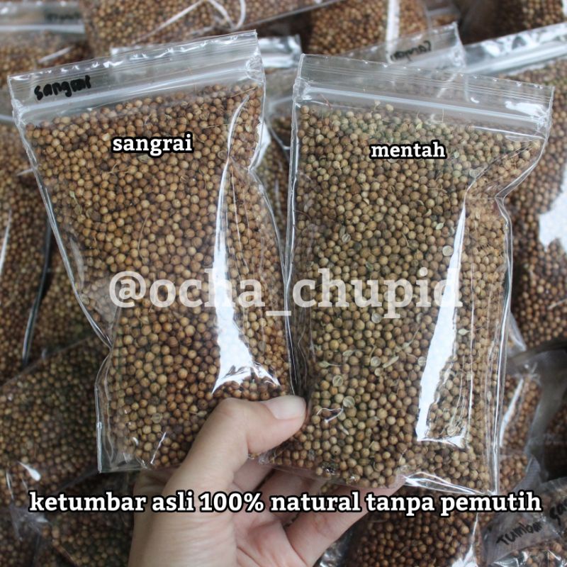 

Ketumbar Sangrai 100% natural/alami tanpa proses pemutihan