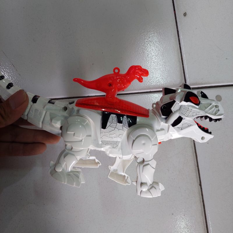 mainan dinosaurus dino baterai lucu - dino baterai