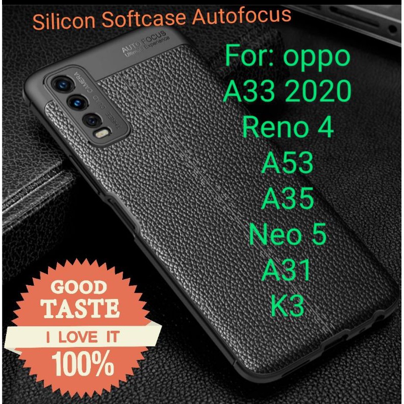 Oppo A33 Reno 4 A53 A35 Neo5 A31 K3 Silicon Autofocus Leather Softcase Casing Cover TPU Kulit jeruk