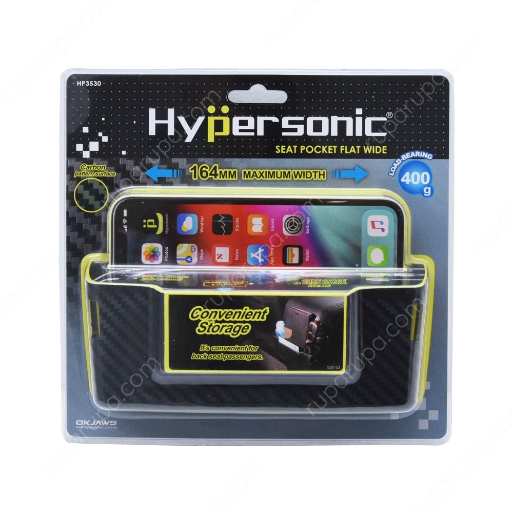 Hypersonic Organizer Mobil Seat Pocket Hp3530 - Hitam