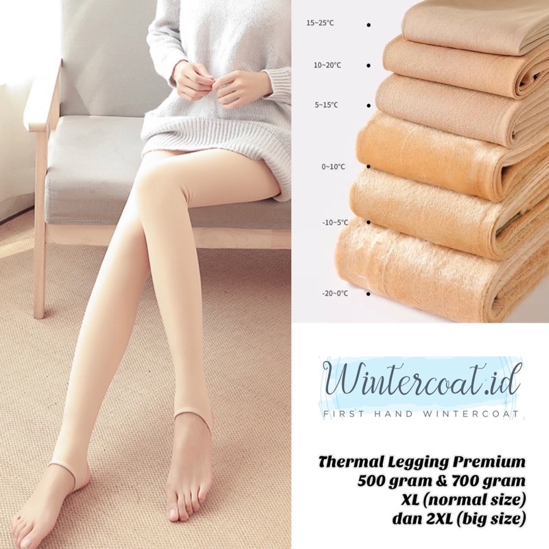 Thermal legging import (bukan local) winter 500 700 gram premium jumbo big size celana musim dingin Julia