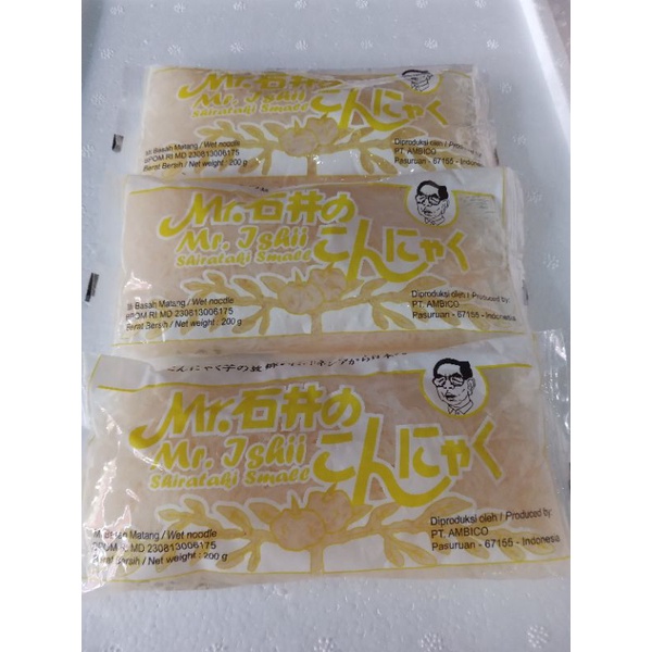 

Mr.Ishii Shirataki Small/Wet Noodle/Mie Basah Matang [200Gr]