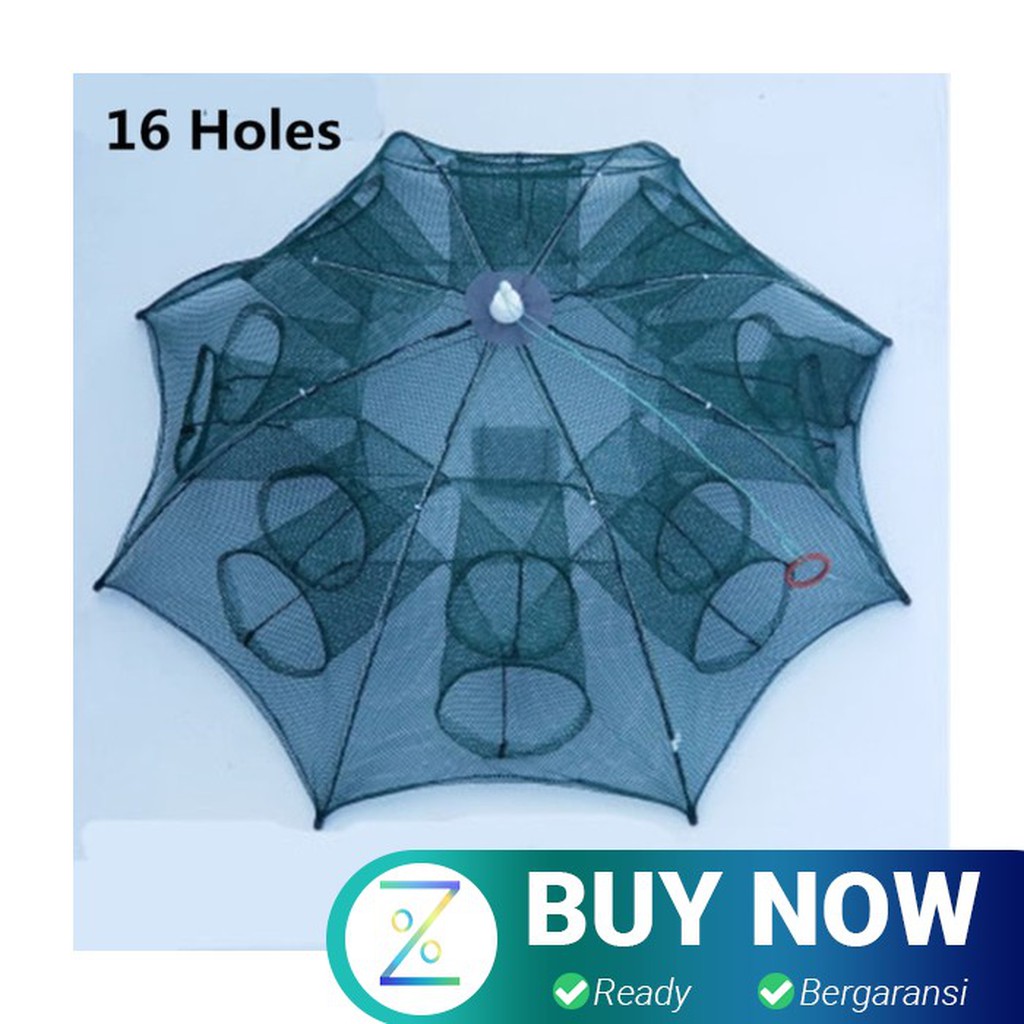 Jaring Pancing Ikan Udang Automatic Folding Umbrella Fishing Net Cage