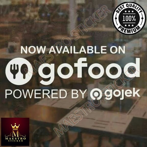 M.STICKER Stiker Go food GoFood Sticker Gojek Cafe Resto Toko