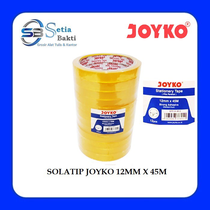 

JOYKO Solatip 1/2 Inch - Solasi Joyko 12 mm x 45 Meter STT 31 R12 - 1 Pcs