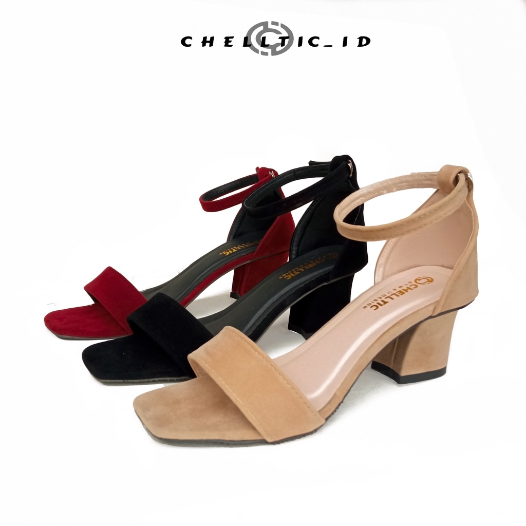 Sepatu Sandal High Heels Hak Tahu Wanita Strap model open toed | Sendal Pesta Remaja casual Formal Slop  Slip on  / Hak pump  / hak chungky  / Block heels