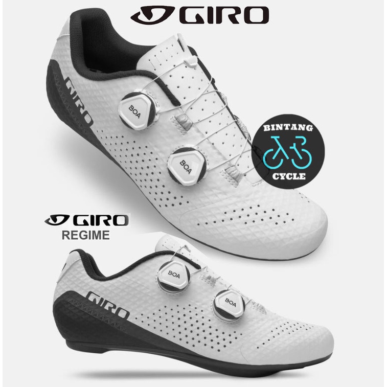 Sepatu Cleat GIRO REGIME Cycling Shoes WHITE - Sepatu Cleat Road Bike