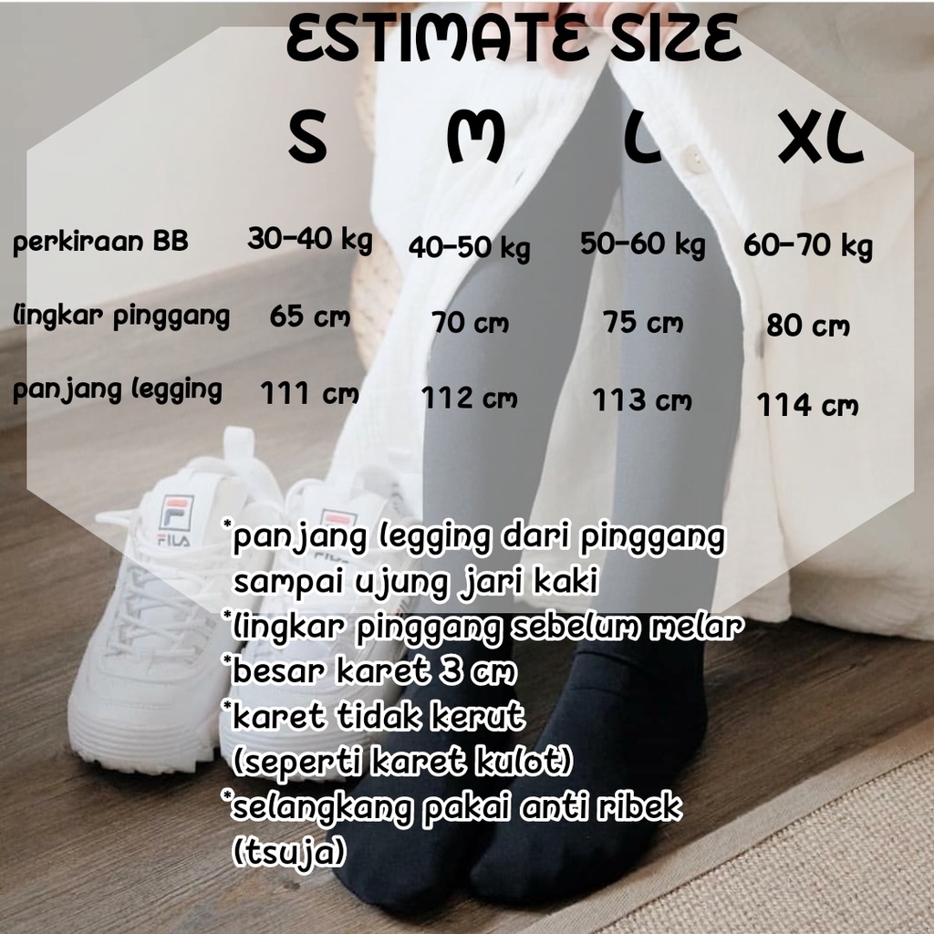 Celana Legging Wudhu Basic Polos Muslimah