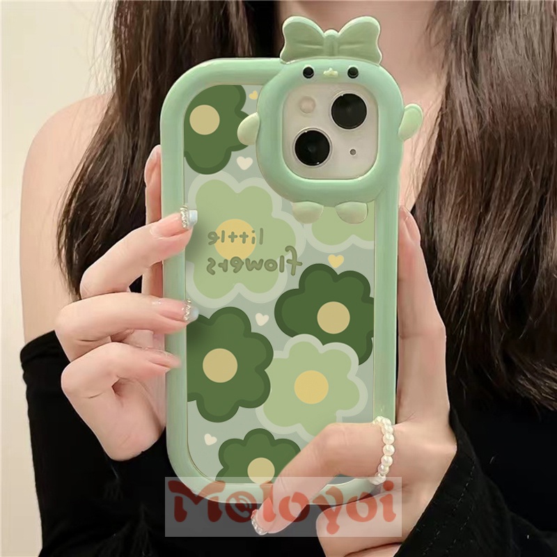 Soft Case TPU Motif Kartun Bunga 3D Untuk iPhone 7plus XR 11 12 13 14 Pro MAX 7 8 6 6S 14 Plus 8plus X XS MAX SE