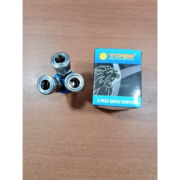 TORA Quick Coupler cabang 3 / Tora Nepel Kompresor 3 cabang