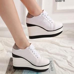Paling Diminati.. SEPATU SNEAKERS AJ17 WANITA WEDGES BOOTS BOOT SNEAKER HAK TINGGI HIGH HEEL WEDGES 