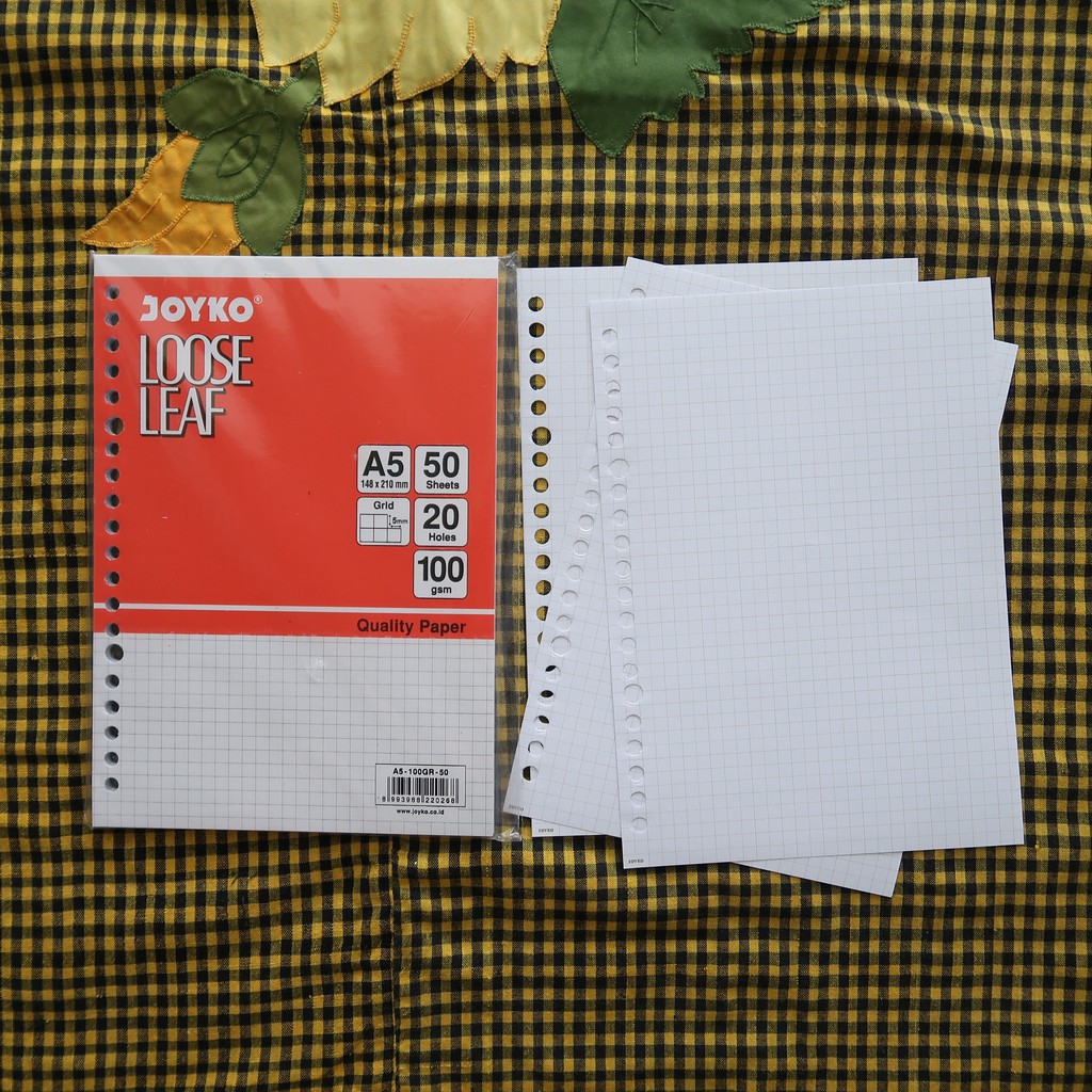 

Joyko Loose Leaf A5 Grid 100gsm