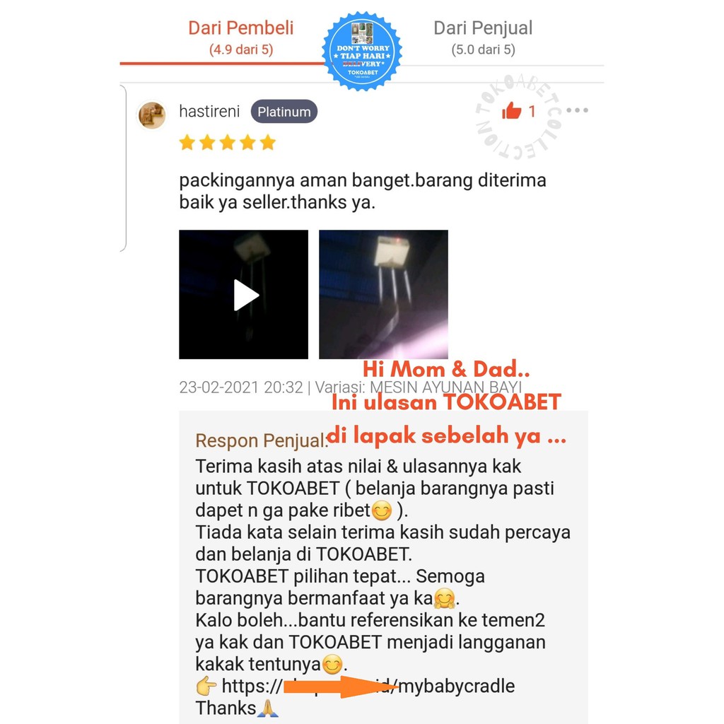 PAKET MESIN AYUN BAYI POLAR dan SET AYUNAN BAYI Warna TOKOABET